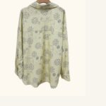 Pale Green Floral Outline Button Shirt — view 4