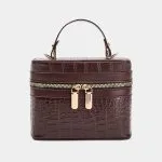Faux Leather Zipper Bag – Wrena
