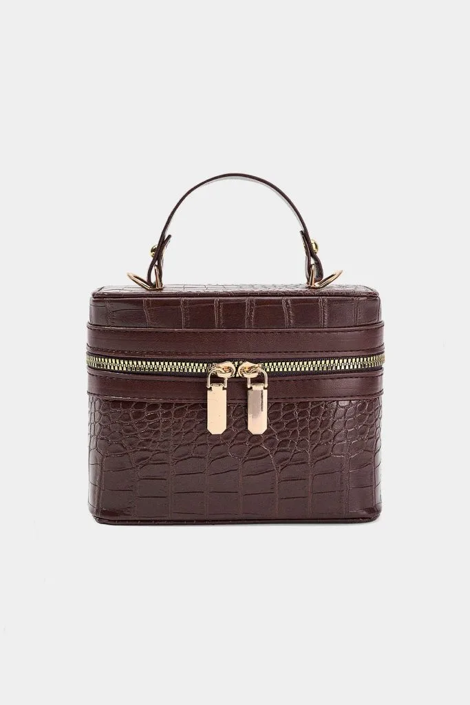 Faux Leather Zipper Bag – Wrena