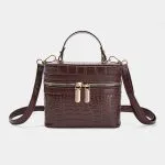 Faux Leather Zipper Bag – Wrena