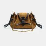 Suede Patchwork Leather Cross-Body Bag – Wrena