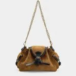 Suede Patchwork Leather Cross-Body Bag – Wrena