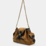 Suede Patchwork Leather Cross-Body Bag – Wrena