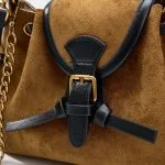 Suede Patchwork Leather Cross-Body Bag – Wrena