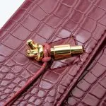 Crocodile Pattern Metallic Lock Clutch Bag – Wrena