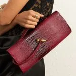 Crocodile Skin Pattern Faux Leather Clutch Bag – Wrena