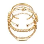 4-pcs Metal Chain Bracelet Set – Wrena