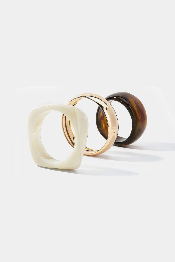 Gold Irregular Wide Bracelets