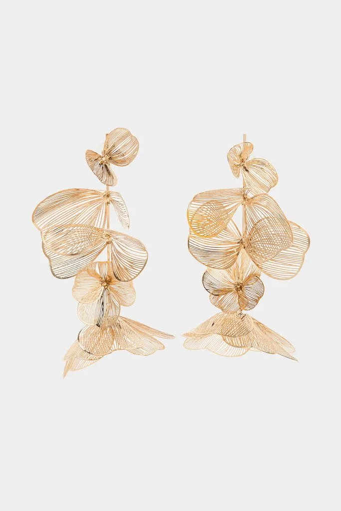 Alloy Flower Earrings – Wrena