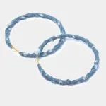 Distressed Denim Hoop Earrings – Wrena