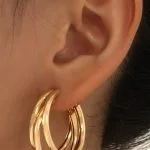 Layer Circle Metal Earrings – Wrena