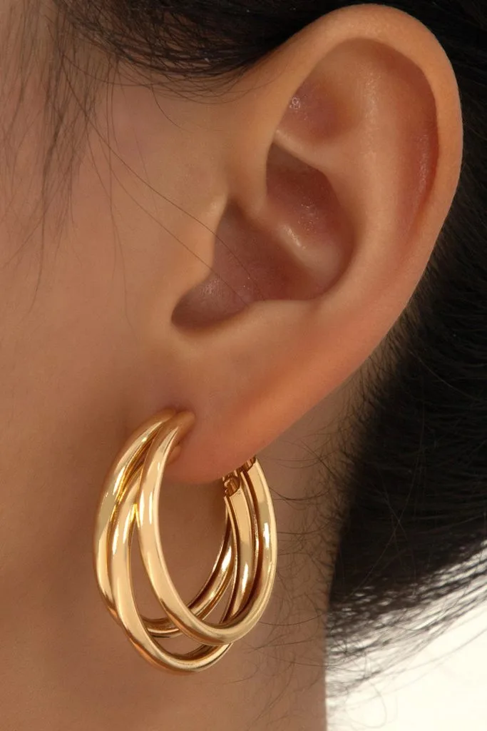 Layer Circle Metal Earrings – Wrena