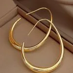 Metal Oval Earrings – Wrena