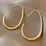 Metal Oval Earrings – Wrena
