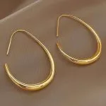 Metal Oval Earrings – Wrena