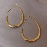 Metal Oval Earrings – Wrena