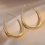Metal Oval Earrings – Wrena