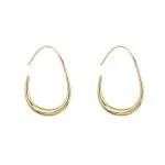 Metal Oval Earrings – Wrena