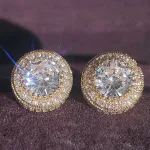 Zircon Shiny Round Diamond Earrings – Wrena