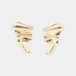 Alloy Irregular Pleated Earrings – Wrena