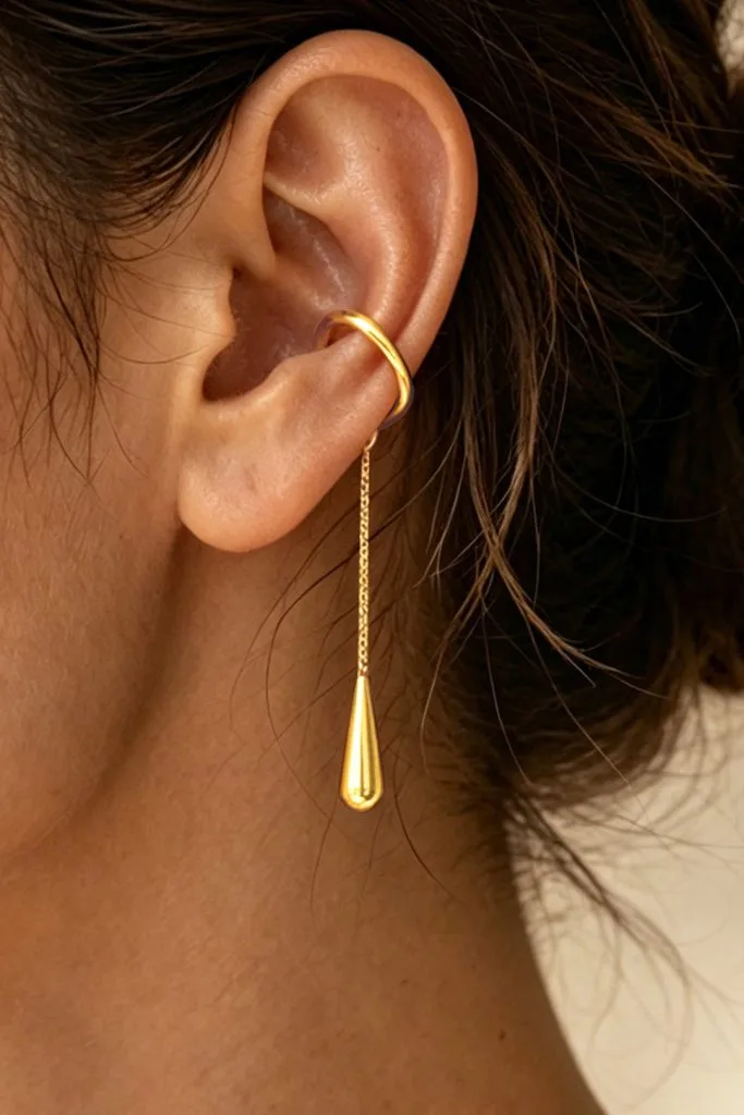 Alloy Tassel C Shape Drop Pendant Earrings – Wrena