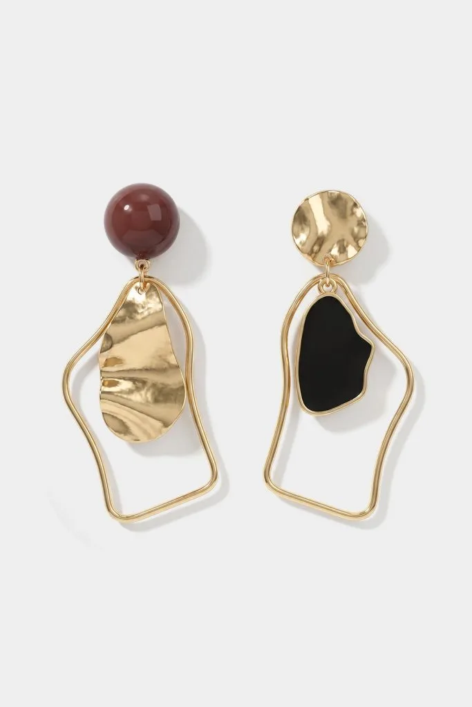 Irregular Geometric Earrings – Wrena