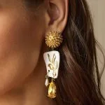 Alloy Irregular Enamel Earrings – Wrena