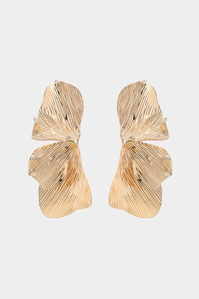 Metal Floral Earrings