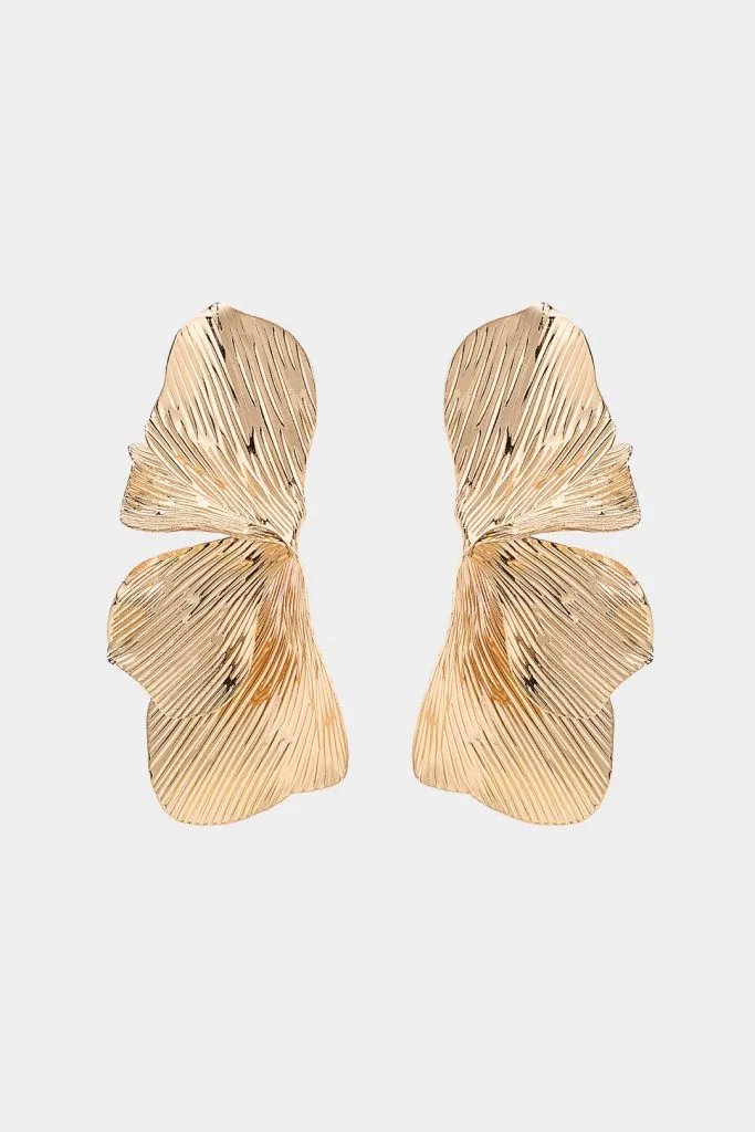 Metal Floral Earrings