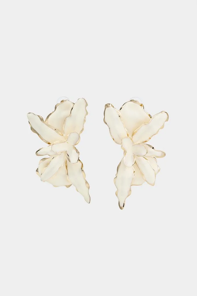 Metal Petal Earrings