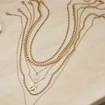 Alloy Multi-Layer Geometric Necklace – Wrena