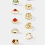 Alloy Geometric Open Rings – Wrena