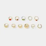 Alloy Geometric Open Rings – Wrena