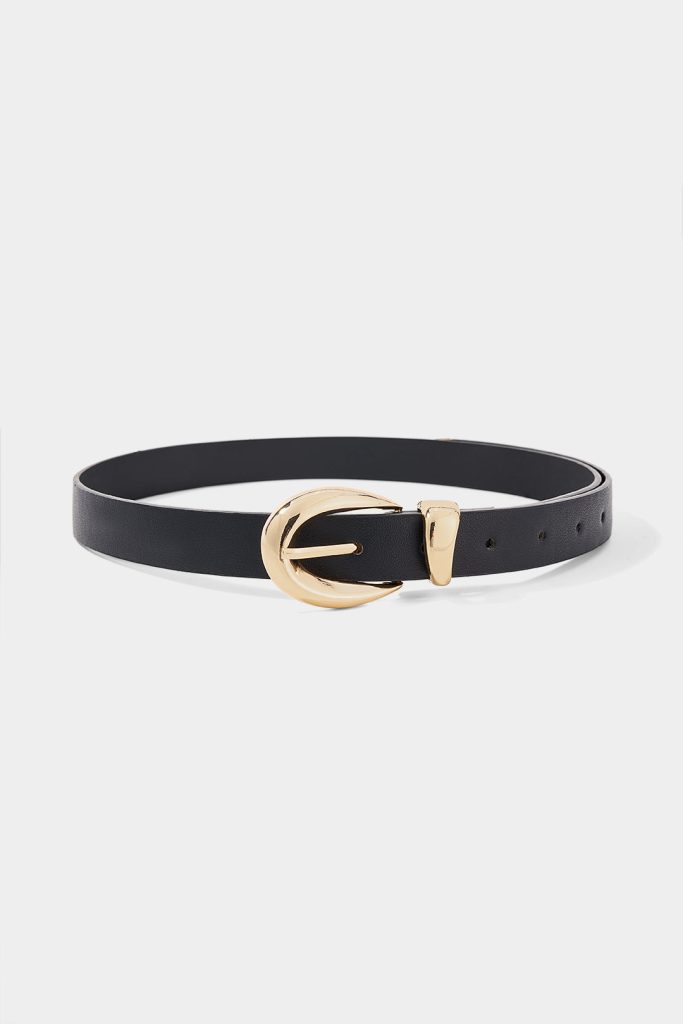 Faux Leather Alloy Belt