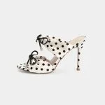 Polka Dots Bow Open Toe Sandals – Wrena
