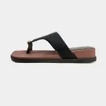 Contrast Leather Metallic Square Toe Sandals – Wrena