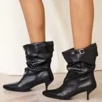 Metallic Pointed  Ankle Boots – Wrena
