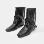 Metallic Pointed Ankle Boots – Wrena