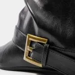 Metallic Pointed Ankle Boots – Wrena