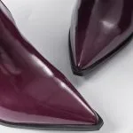 Faux Leather Ruched Pointed Toe Knee High Boots – Wrena