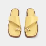 Contrast Open Toe Flats – Wrena