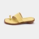Contrast Open Toe Flats – Wrena
