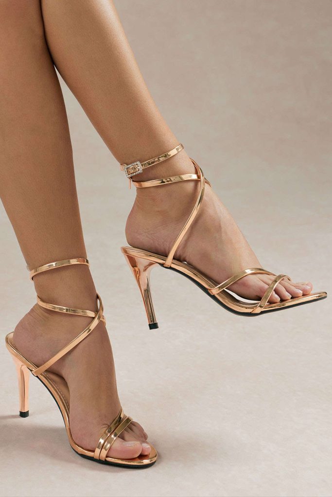 Strappy Pointed Slim Heels
