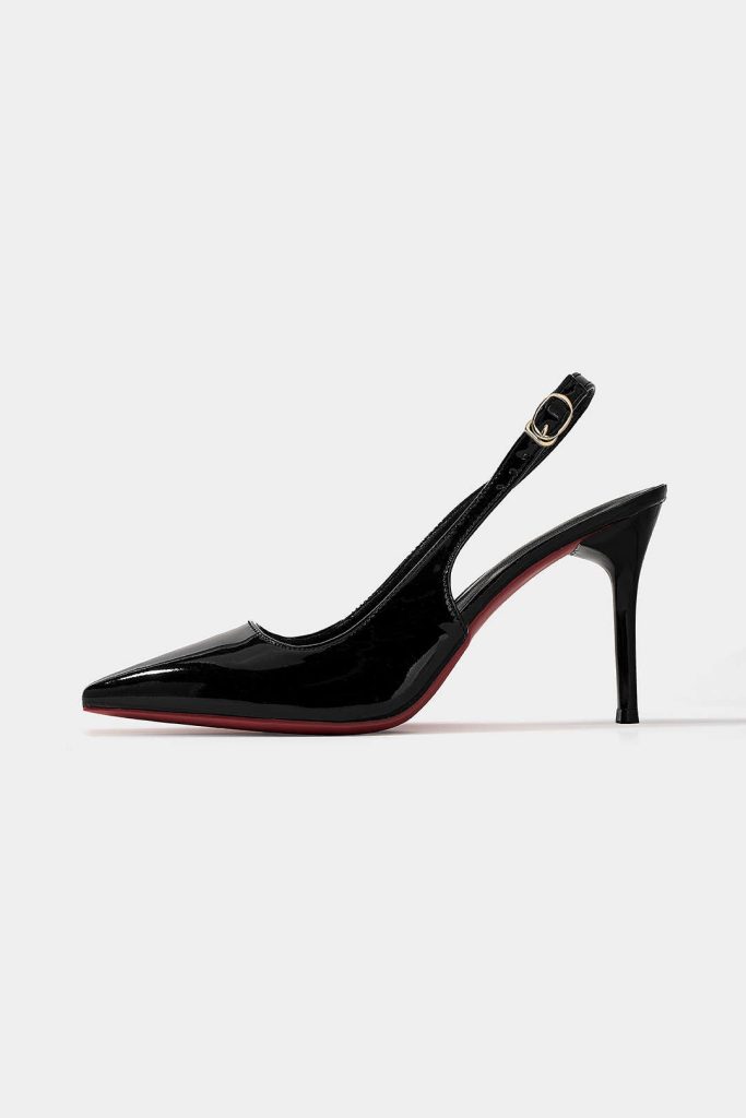 Leather Pointed Toe Heels