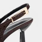 Leather Woven Pointed Heels – Wrena