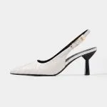 Leather Woven Pointed Heels – Wrena
