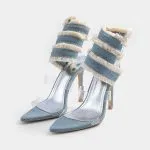 Denim Lace-up High Heel Sandals – Wrena