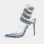 Denim Lace-up High Heel Sandals – Wrena