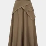 Belted Asymmetrical Ruched High Waist Skirt – Wrena