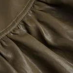 Faux Leather Metallic Belted Ruched Mini Skirt – Wrena